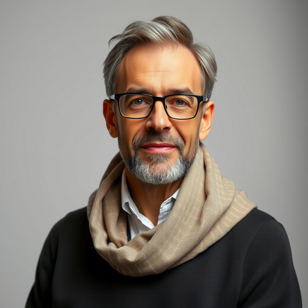 Portrait professionnel de Pierre Rousseau, photographe culturel spécialisé dans la documentation des musées et expositions